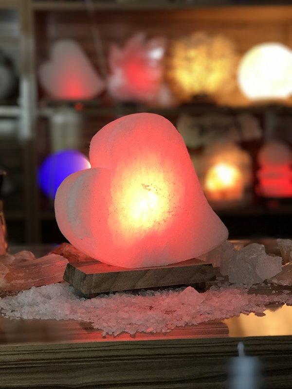 Resim Baskılı Tuz Lamba Kalp