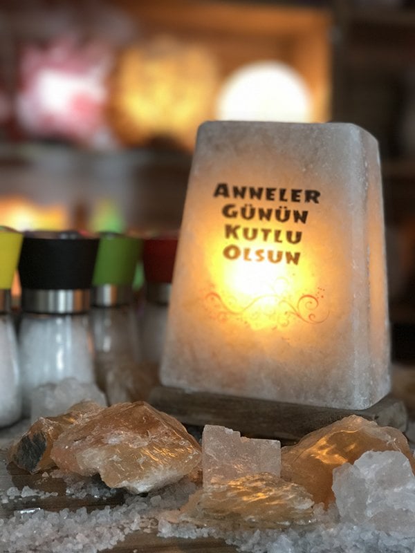 Resim Baskılı Tuz Lamba Üçgen