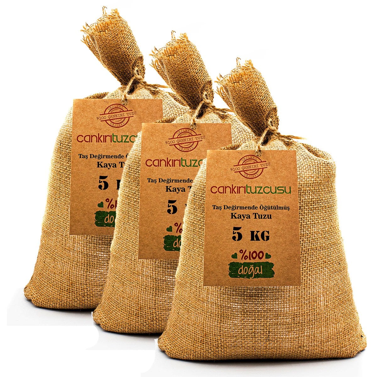 3 Adet 5 kg Öğütülmüş Kristal Kaya Tuzu