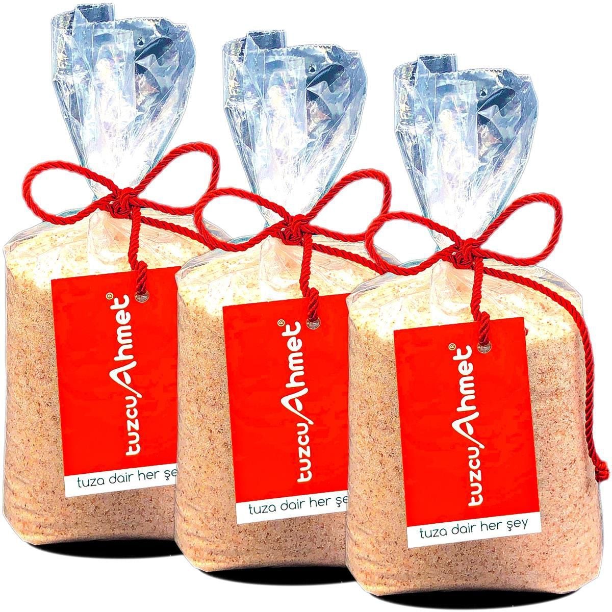 Tuzcu Ahmet 3 Adet 1 Kg İnce Çekilmiş Pembe Doğal Himalaya Kaya Tuzu