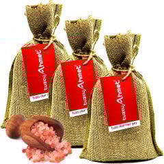 3 Adet 1 kg Granül Himalaya Tuzu Bez Torbada